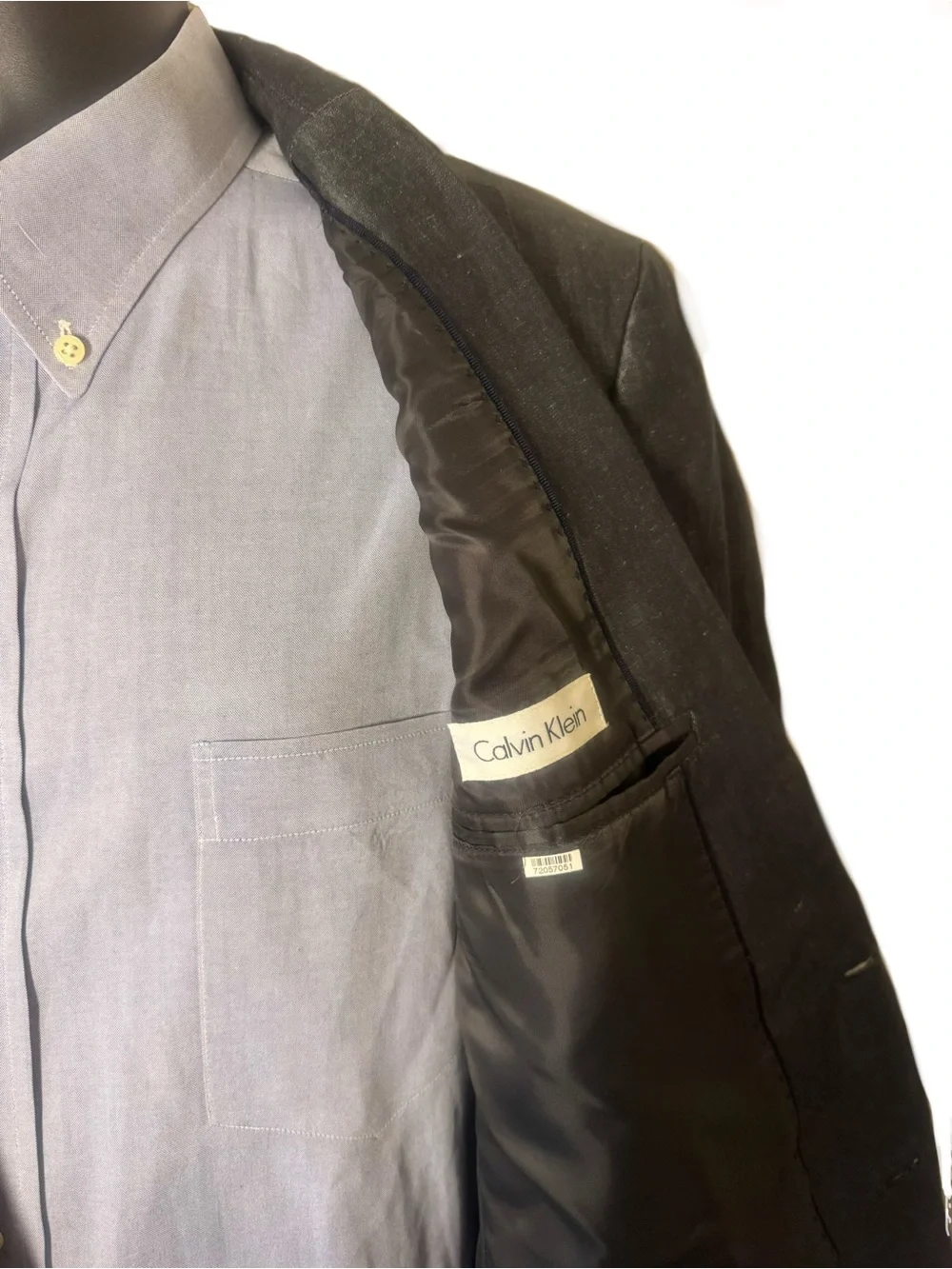 Calvin Klein Charcoal Gray Two-Button Sport Coat Blazer L